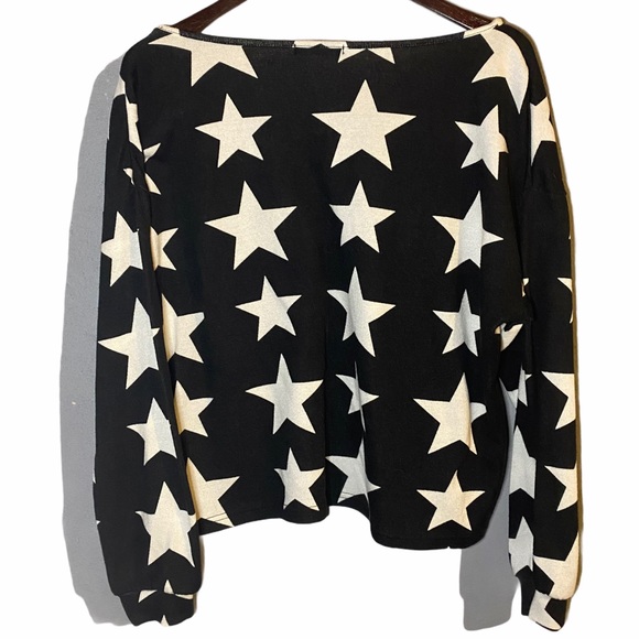 Shein Star Print Heather Knit Pullover - Picture 5 of 9